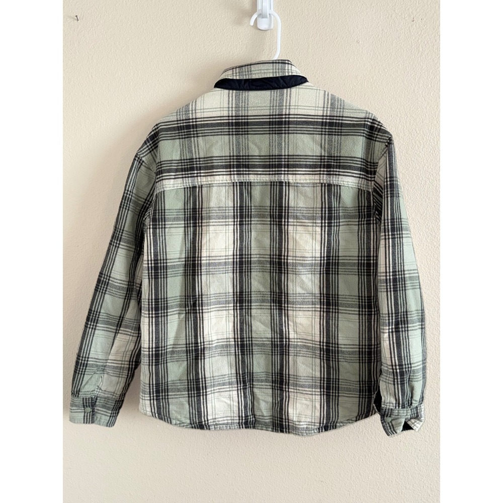 Mountain Hardwear Womens Sage Green Plaid Insulated Flannel Shirt Jacket Medium - Picture 5 of 5